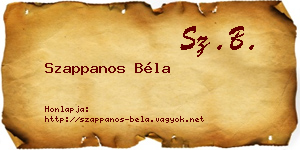 Szappanos Béla névjegykártya