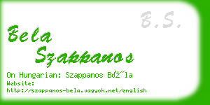 bela szappanos business card